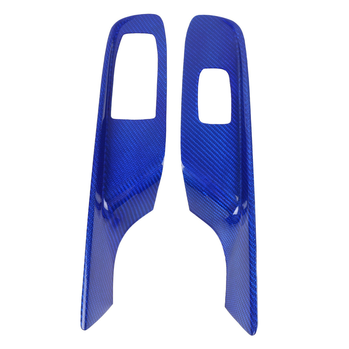 Blue Real Carbon Fiber Window Lift Switch Trim For Corvette C8 Coupe 20+ US 15