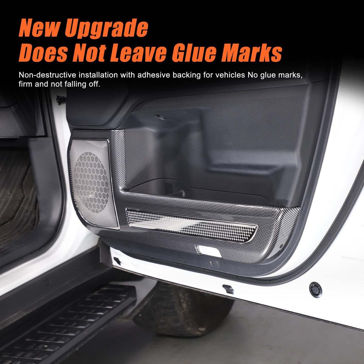 ABS Carbon Fiber Door Anti‑Kick Panel Trim For Toyota Land Cruiser LC250 24+ US 17