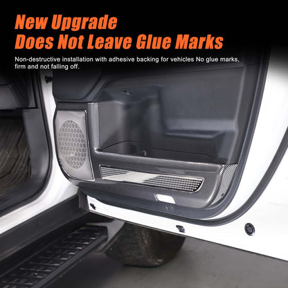 ABS Carbon Fiber Door Anti‑Kick Panel Trim For Toyota Land Cruiser LC250 24+ US 17
