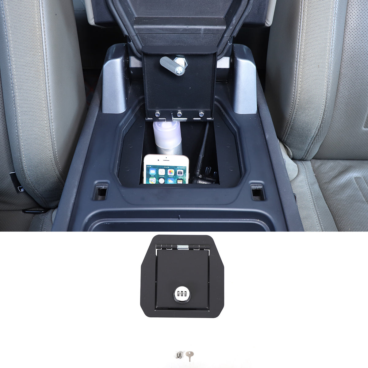 Center Console Safe GUN Storage Lock Box W/ TRAY For LR Defender L663 2020-24 US 16
