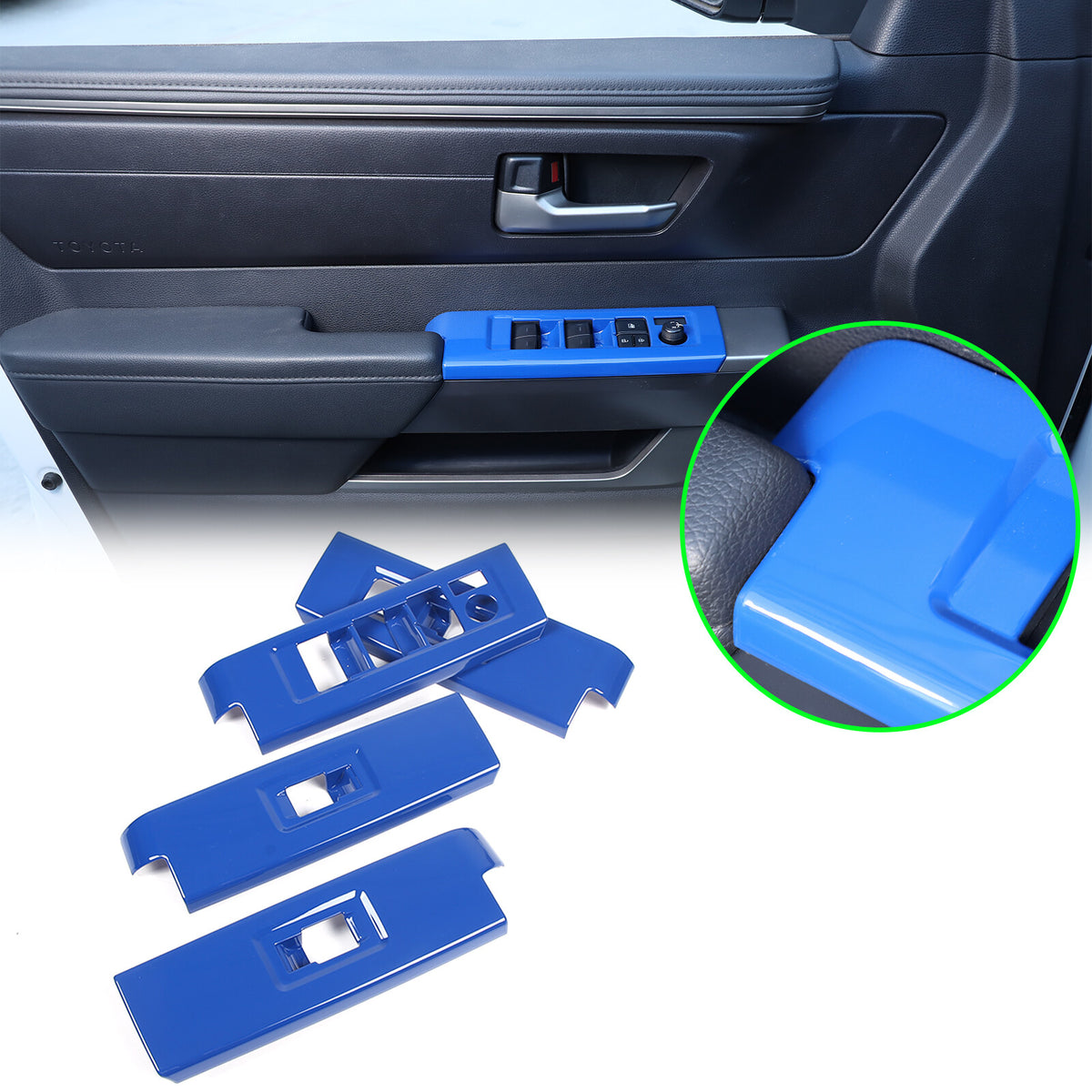 ABS Blue Car Center Panel Trim Interior Accessories For Toyota Tundra 2022-2026 - Variants 6-10 10