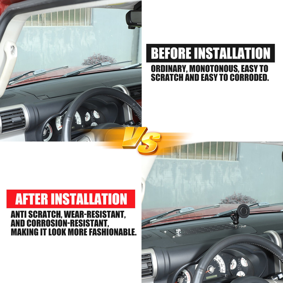 Magnetic Phone Holder with Dashboard Password Box For Toyota FJ Cruiser 2007-21 6
