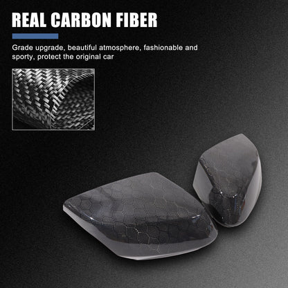 Honeycomb Real Carbon Fiber Side Mirror Cover Trim For Corvette C8 2020-2026 18