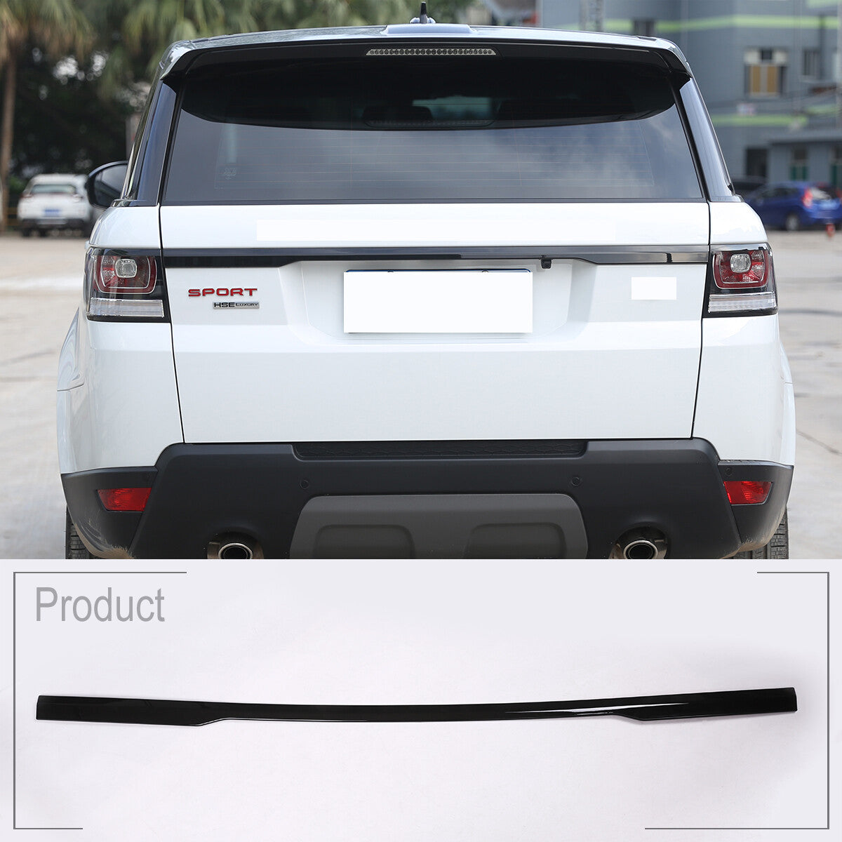 Glossy Black Tailgate Trim Strip For Land Rover Range Rover Sport L494 14-21 2