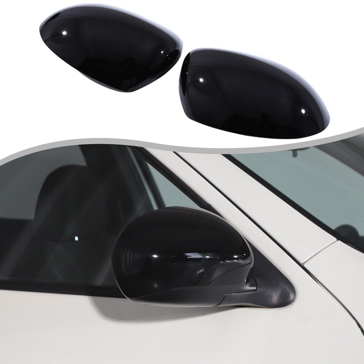 Piano Black ABS Full Wrap Exterior Side Mirror Cover For Nissan Juke 2010-2014 2