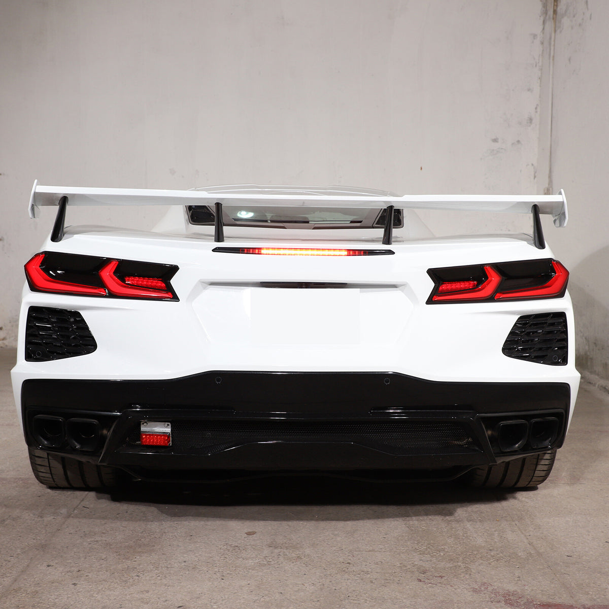 Smoked Front Headlight & Rear TailLight Blackout Trim Set For Corvette C8 20+ US 22