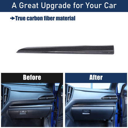 Real Carbon Fiber Console Dashboard Panel Trim Cover For Subaru WRX STI VB 22-24 7