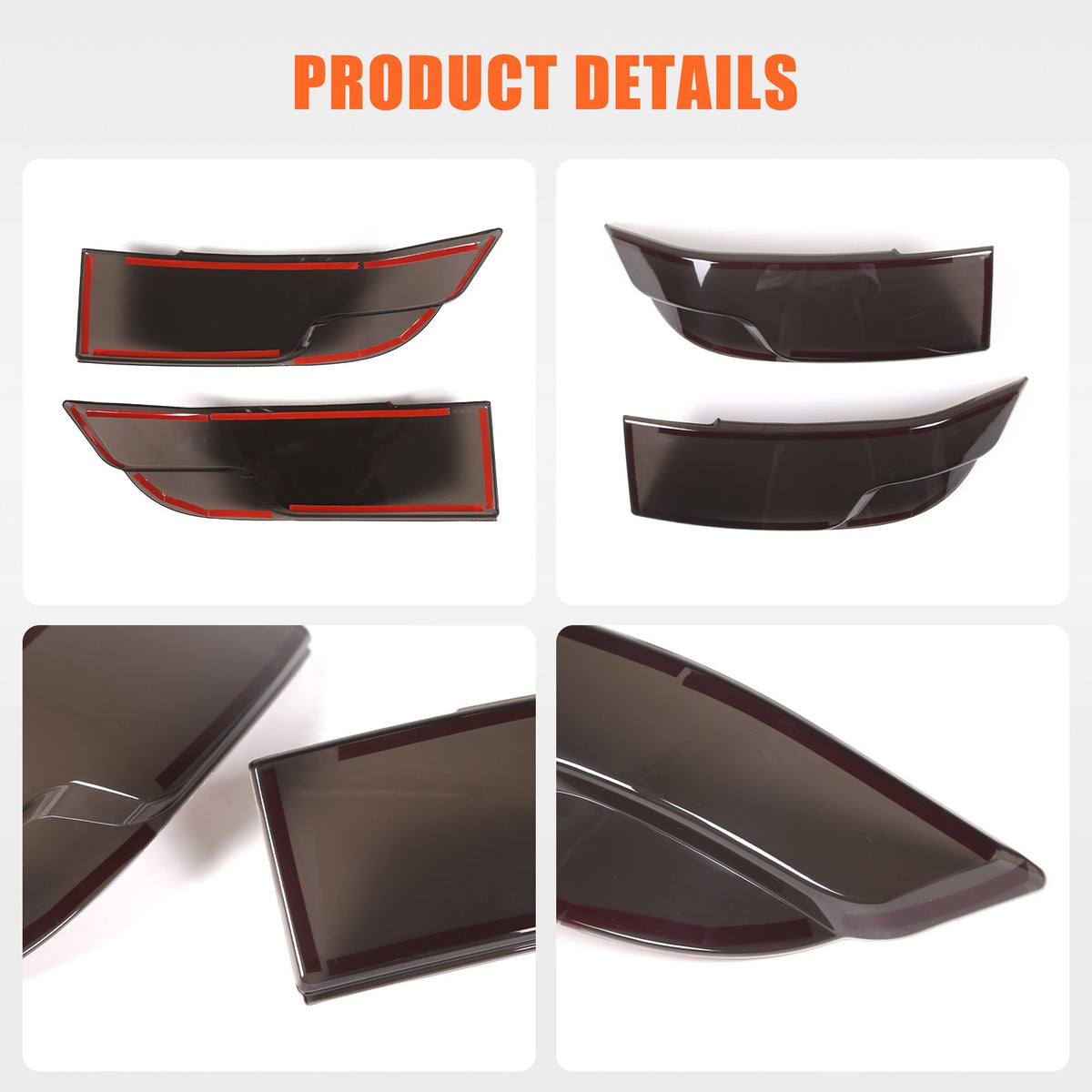 Smoked Black Tail Light Covers Rear Light Guards for Land Rover Evoque 12-19 US 16
