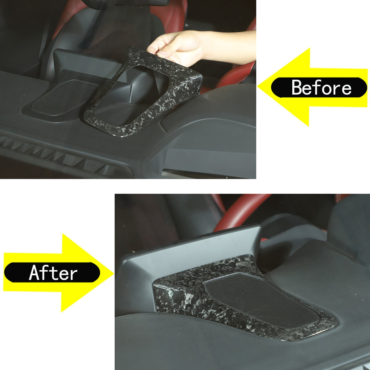 Forged Real Carbon Fiber Dashboard Speaker Trim Cover For Toyota Supra A90 2019+ 3
