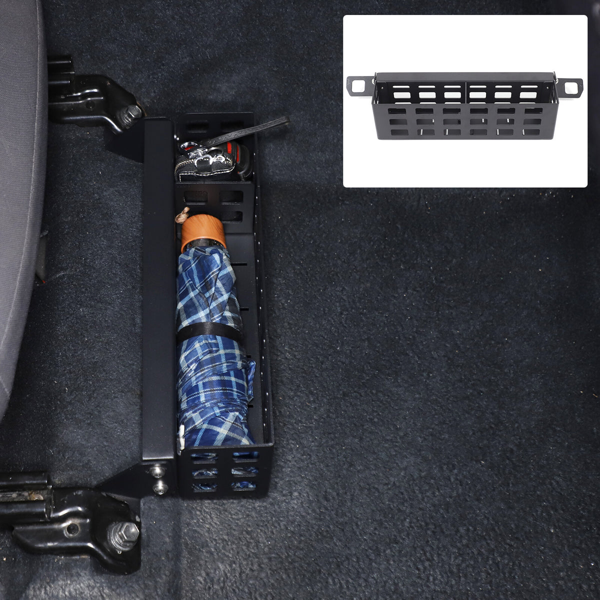 Aluminum Alloy Under Seat Storage Basket Tray For Toyota Tacoma 2016-2022 6