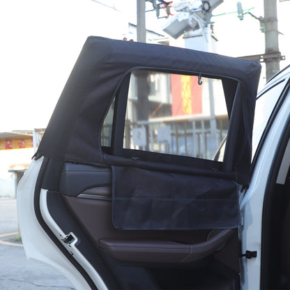 Black ABS Rear Door Window SunShade Cover For BMW X3 G01 2018-2024 9