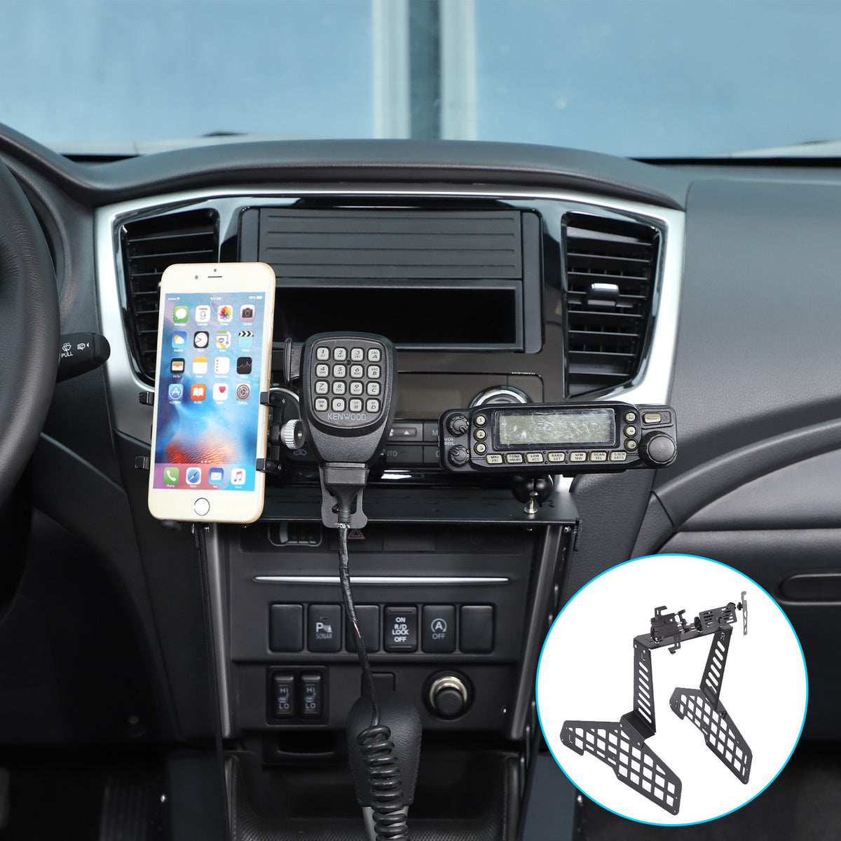Off-Road Center Gear Shift Expansion Platform For Mitsubishi L200 Triton 2019-23 3