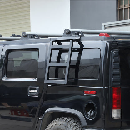Alloy Rear Roof Climbing Ladder Rack Window Molle Panel For Hummer H2 2003-09 78