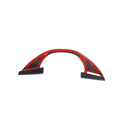 Real Dry Carbon Fiber Inner Steering Wheel 14-23 Cover Trim Fits Maserati Ghibli 13