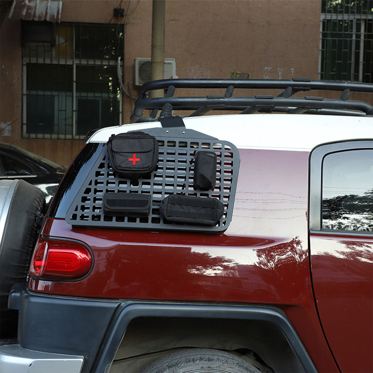 Rear Quarter Window Guard Molle Panel Storage Bracket for FJ Cruiser 2007-2021 21