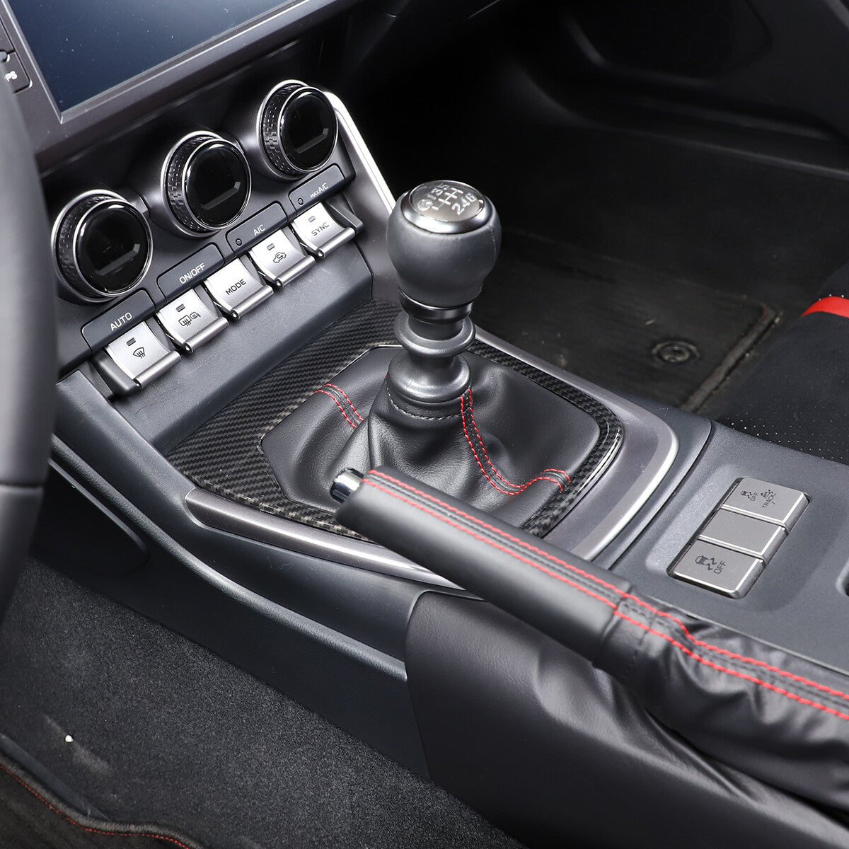 ABS Carbon Fiber Interior Center Console Trim Set Fits For GR86/BRZ 2022-2025 US - Variants 6-10 16