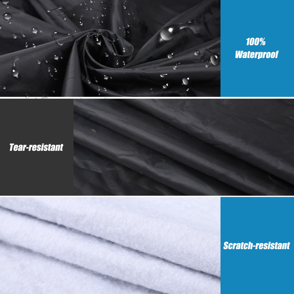 Black Full Car Cover Outdoor Waterproof Sun Car Cover For Hummer H2 2003-2009 14