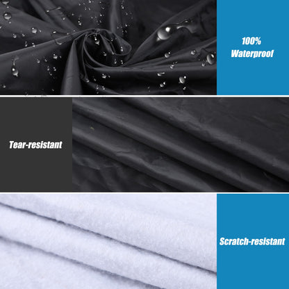 Black Full Car Cover Outdoor Waterproof Sun Car Cover For Hummer H2 2003-2009 14