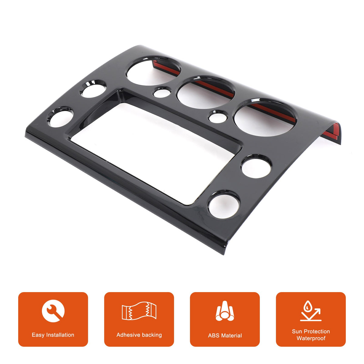 Piano Black ABS Navigation Decorative Panel For Toyota FJ Cruiser 2007-2021 9