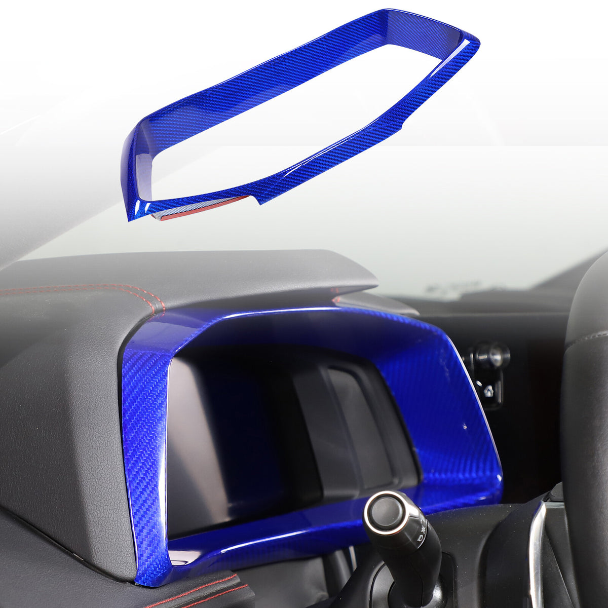 Blue Real Carbon Fiber Speedometer Instrument Trim For C8 Corvette 20-25 3