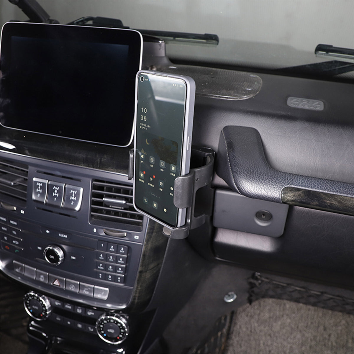 Center Console Cup Holder & Phone Mount Stander For Mercedes G-Class 2007-18 US 7