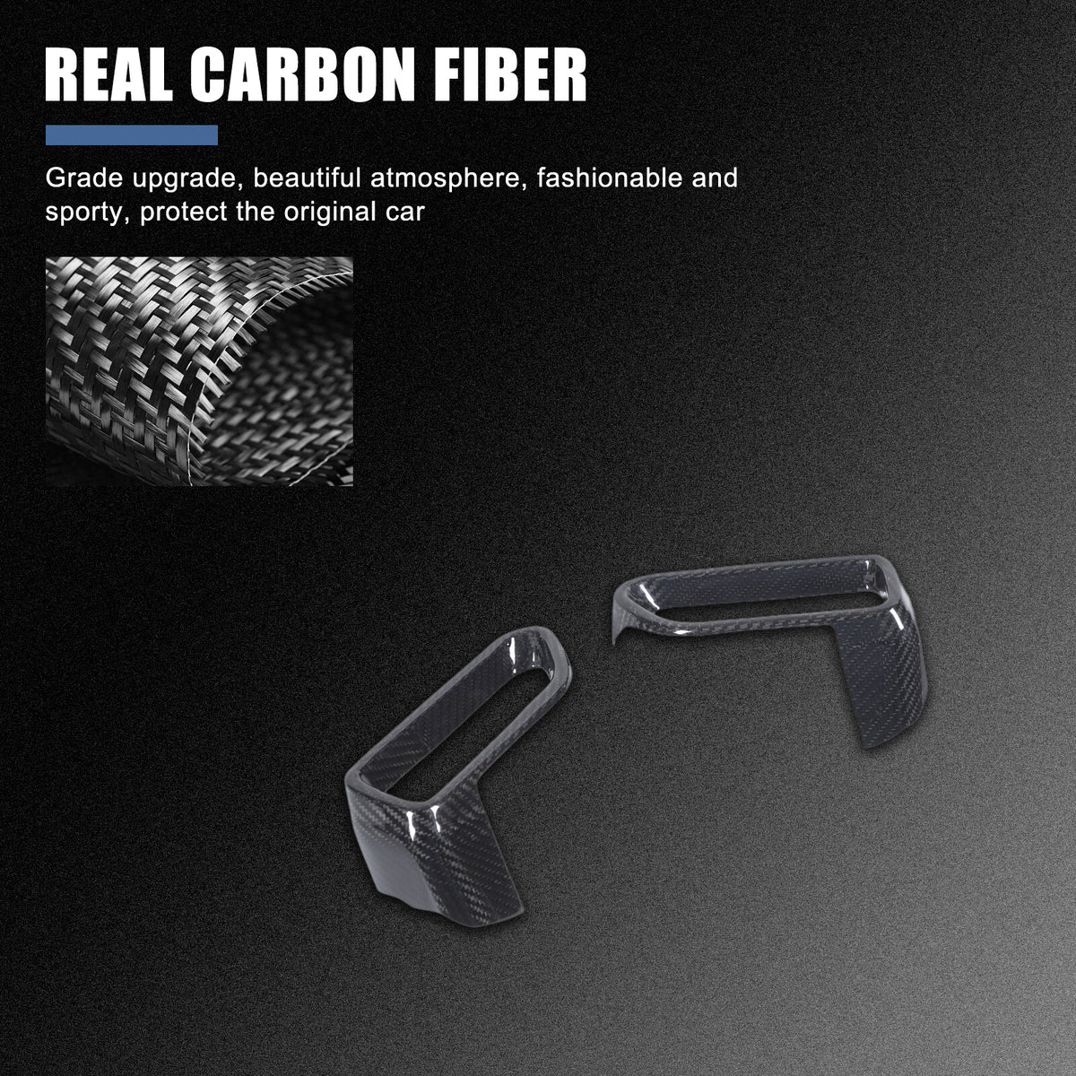 Real Carbon Fiber Center Console Side Air Vent Outlet Trim For Lotus Emira 23-25 7