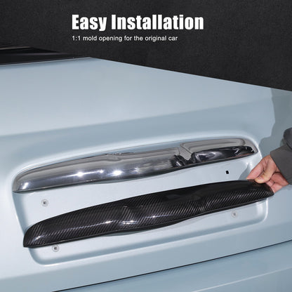 Real Carbon Fiber Tailgate Trim For Fiat 500 312 2010+ 5