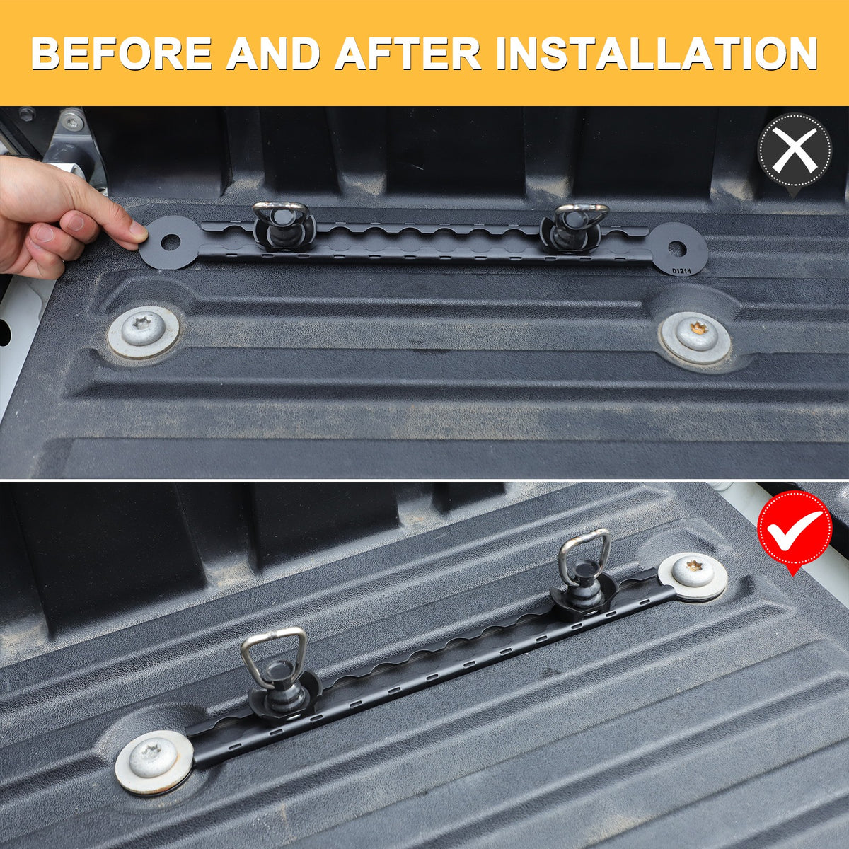 Rear Bed Side Expansion Slide Rails Bed Tie-Down Rails For Toyota Tundra 22+ US 23