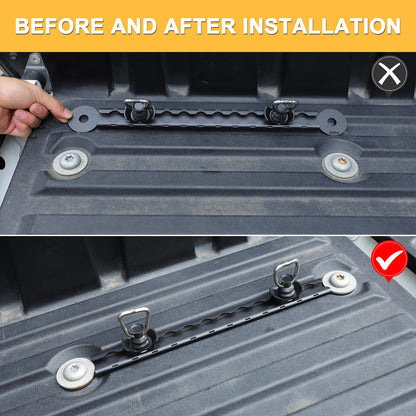 Rear Bed Side Expansion Slide Rails Bed Tie-Down Rails For Toyota Tundra 22+ US 23