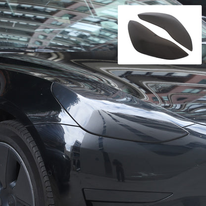 Transparent Gray Smoked Front Headlight Trim Cover For Tesla Model 3/Y 17-22 US 9