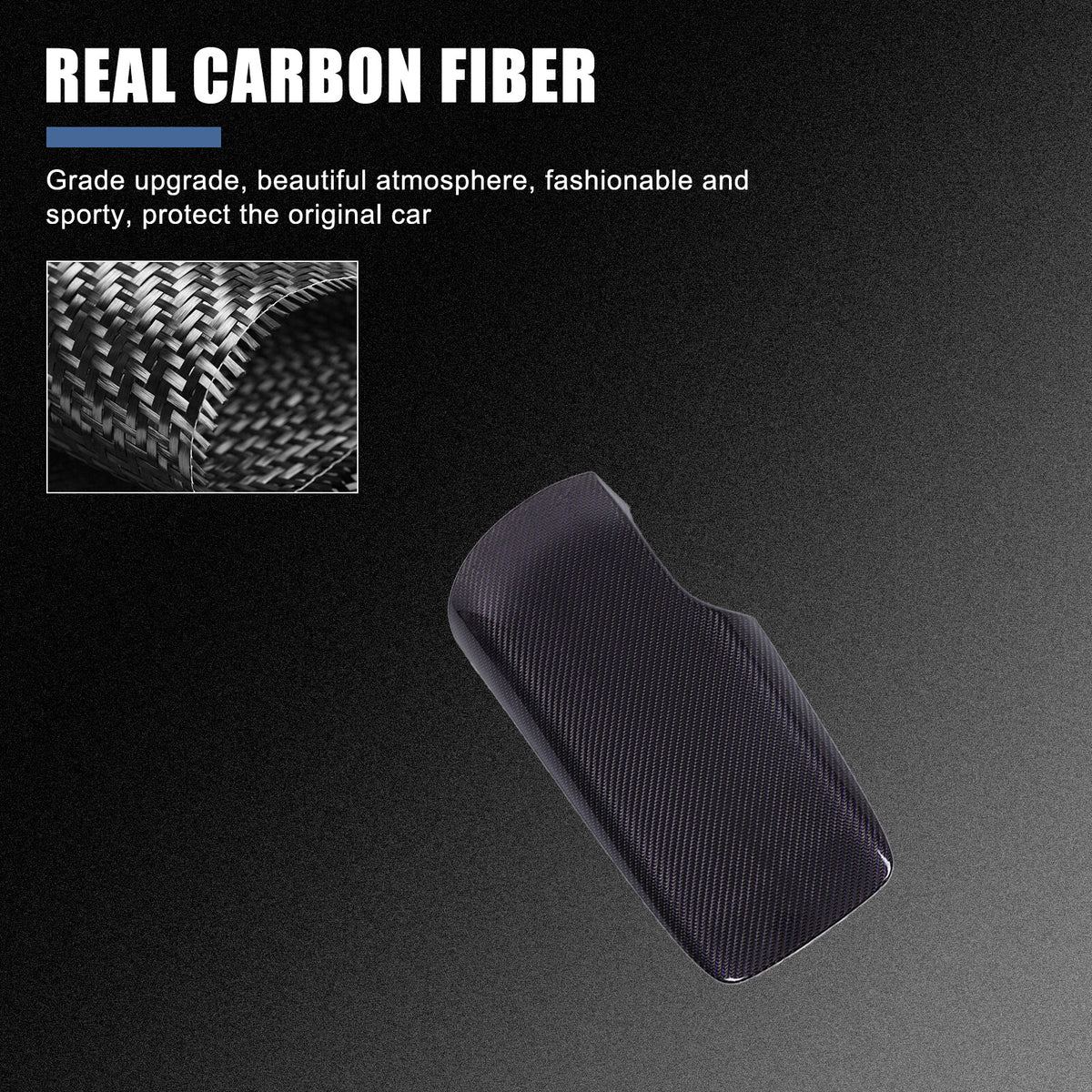 Real Carbon Fiber Center Console Armrest Box Cover Trim For Corvette C6 2005-13 2