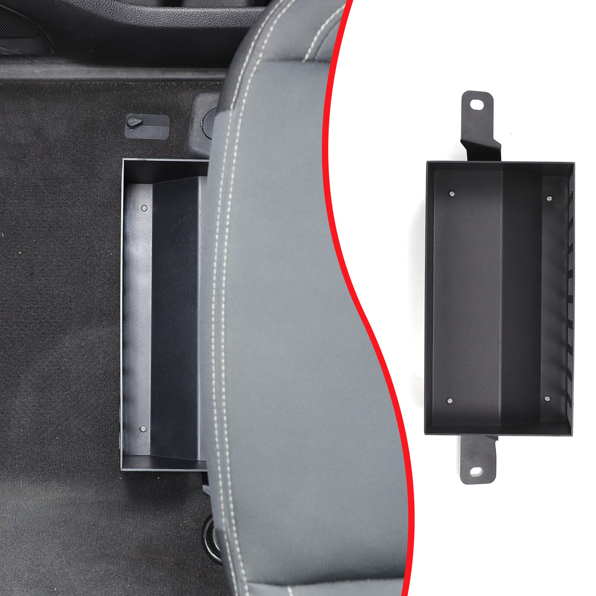 Aluminum Under Passenger Seat Storage Basket For Nissan Titan H61 2016-2023 7