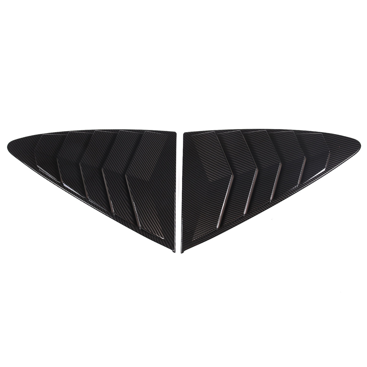 ABS Carbon Fiber Rear Side Window Louver Cover For Jaguar F-TYPE Coupe 13-24 16