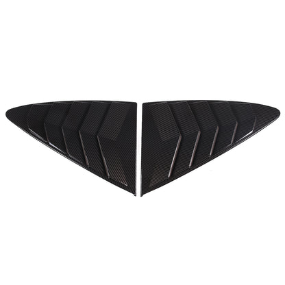 ABS Carbon Fiber Rear Side Window Louver Cover For Jaguar F-TYPE Coupe 13-24 16