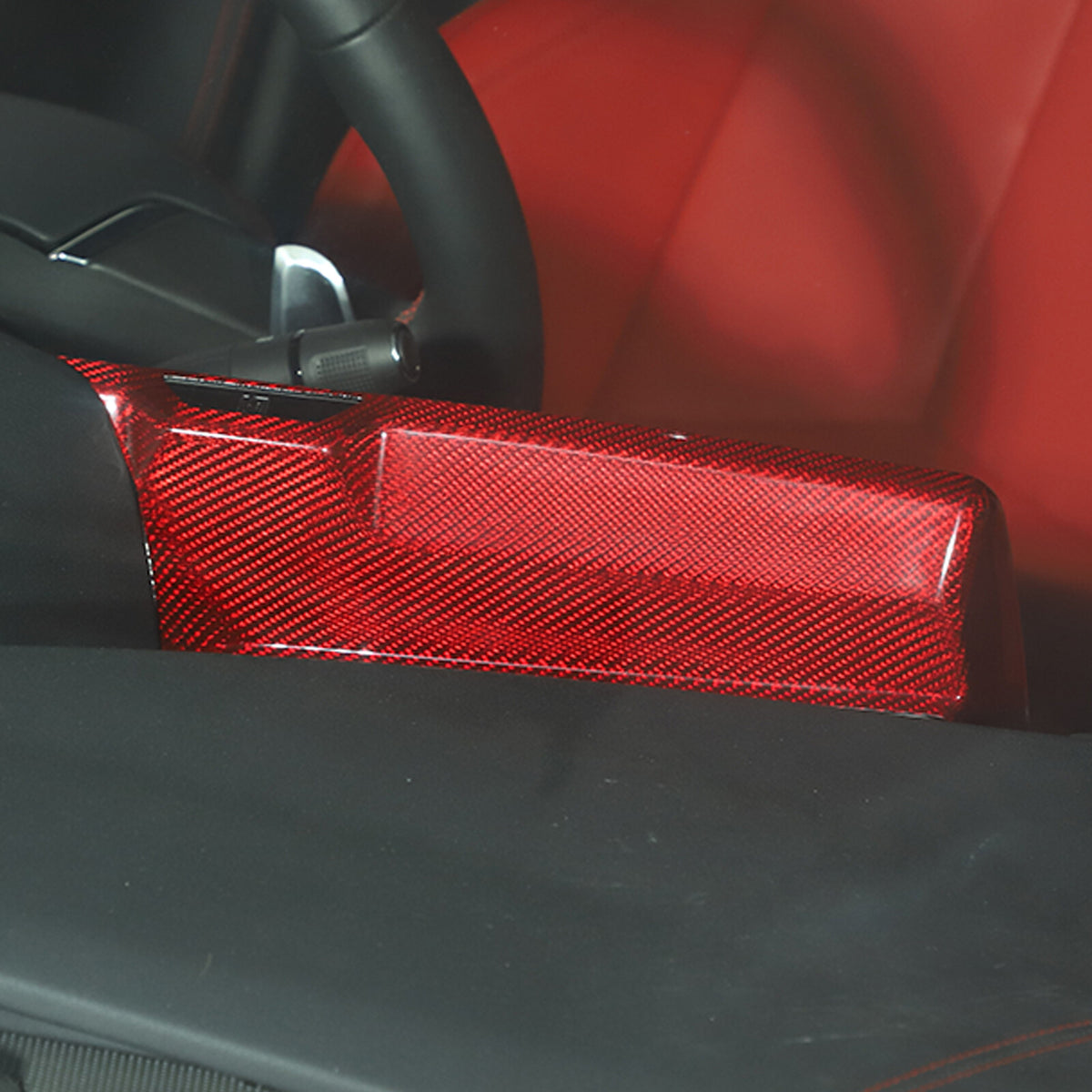 Red Real Carbon Fiber Full Interior Set Decor Trim Kit for Corvette C8 20-25 175