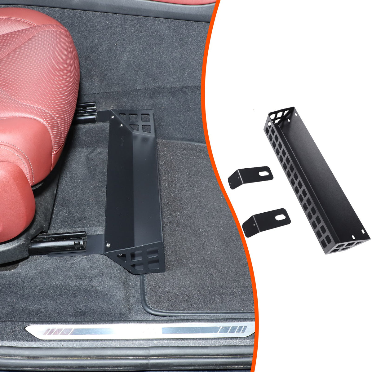 Aluminum Alloy Under-Seat Storage Basket Box Tray For BMW X5 G05 2019+ 13