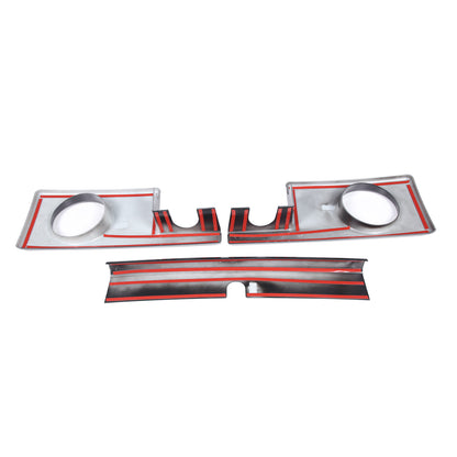 Glossy Piano Black Front Bumper Exterior Trim Cover Set For Hummer H2 2003-2009 - Styles 6-10 30