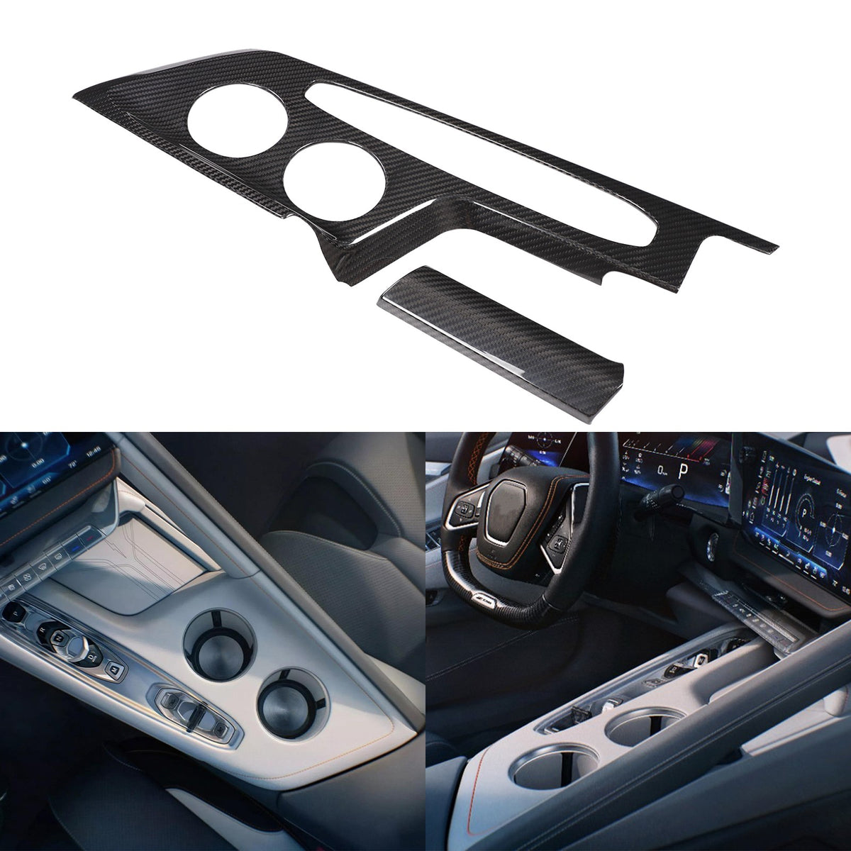 Real Carbon Fiber Center Gear Shift Panel Cover Trim For Corvette C8 2026+ US 13