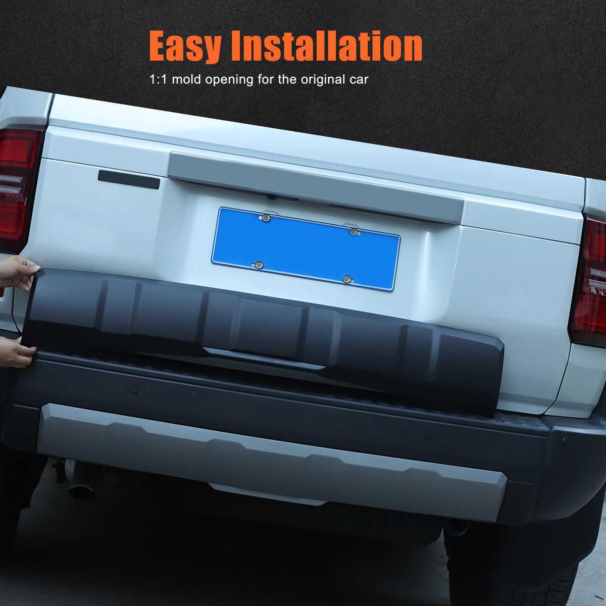 Matte Black Rear Bumper Spoiler Guard For Toyota Land Cruiser LC250 24+ 15