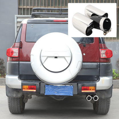 Silver Stainless Steel Exhaust Tail Pipe Tip For Toyota FJ Cruiser 2007-2021 1