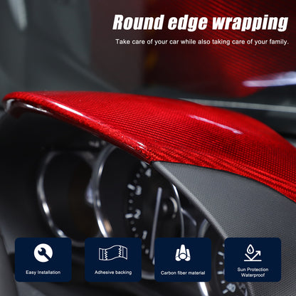 Real Carbon Fiber Interior Dashboard Instrument Trim For Mazda MX-5 Miata 16-23 17