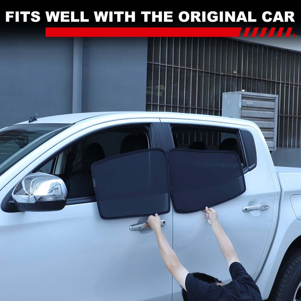 Rear Window Mesh Sun Shade Cover Windshield For Mitsubishi L200 Triton 2015-23 5
