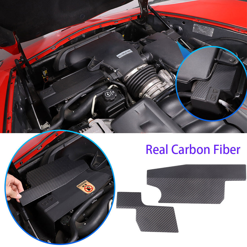 Matte Dry Real Carbon Fiber Center Console Trim Cover For Corvette C6 2005-13 110