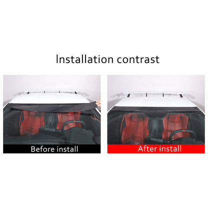 Real Dry Carbon fiber Upper Outer Moulding Trim Top Windshield For Corvette C8 10