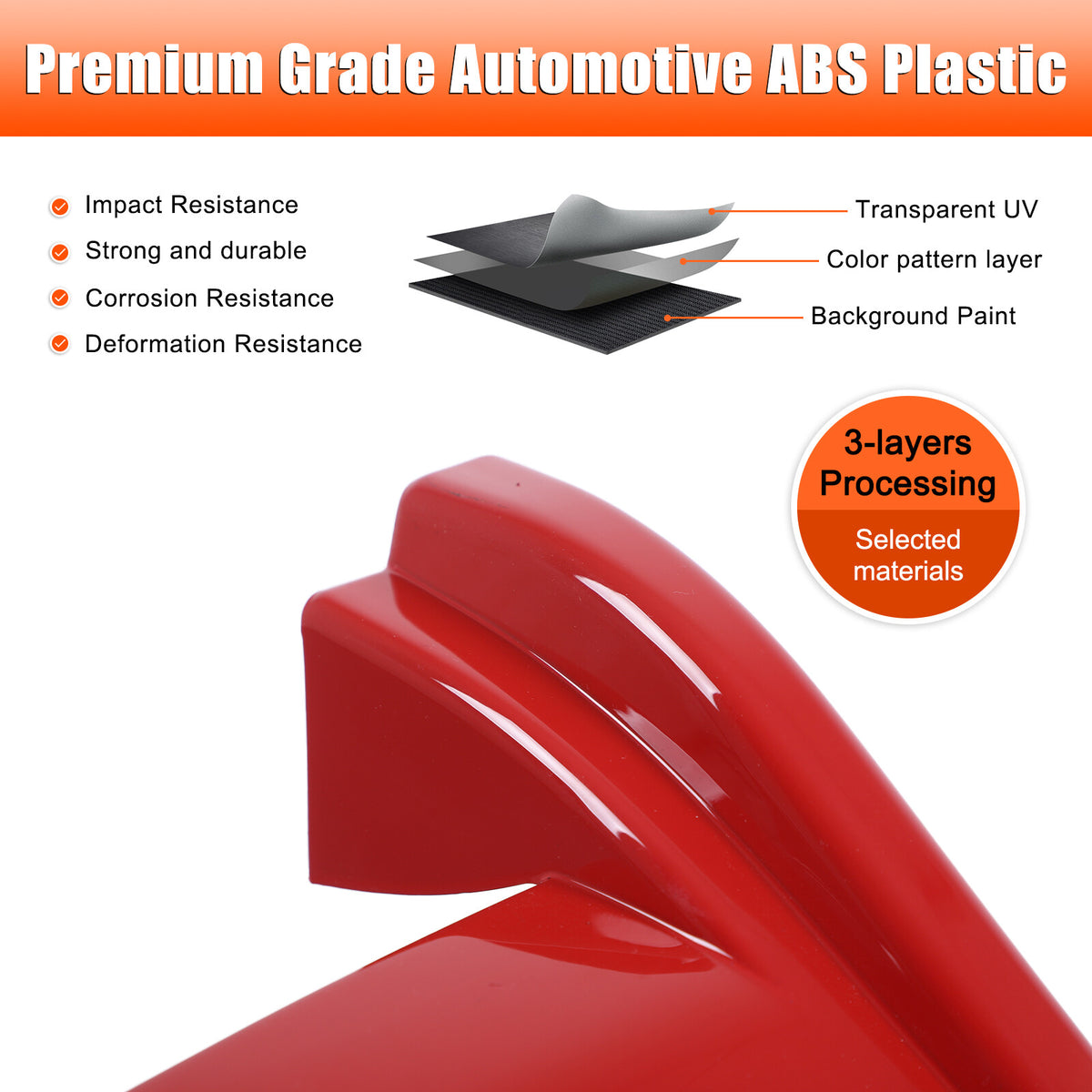 ABS Red Center Console Gear Shift Panel Trim For Ford Ranger T7 T8 2015-2021 4
