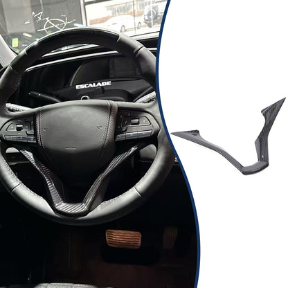Real Carbon Fiber Interior Steering Wheel Cover Trim For Cadillac Escalade 21-24 14