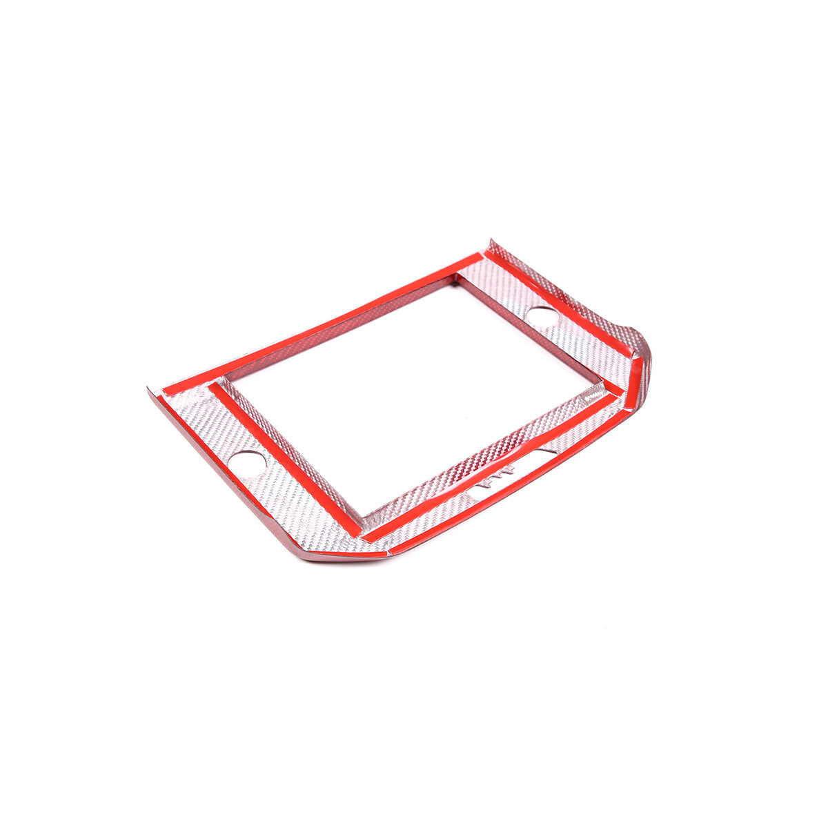 Red Carbon Fiber GPS Navigation Panel Cover Trim For Maserati Ghibli 2014-2015 6