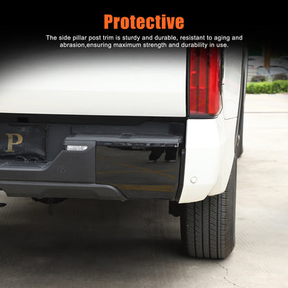 Glossy Piano Black Rear Bumper Panel Trim Cover For Toyota Tundra 2022+ US 13