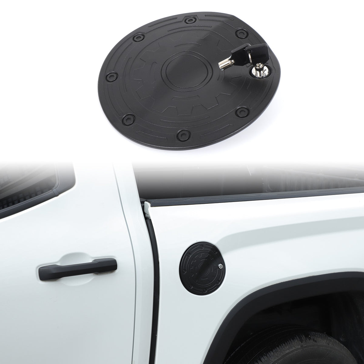 Aluminum Alloy Fuel Tank Anti-Theft Lock Cover Gas Cap For Toyota Tundra 22+ US 19