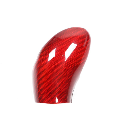 Red Real Carbon Fiber Center Gear Shift Knob Trim Cover For Corvette C6 2005-13 16